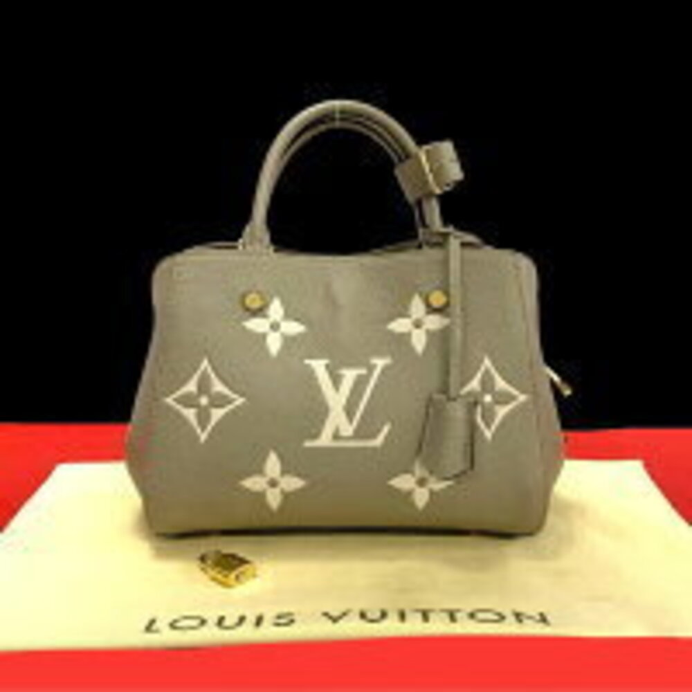 Louis Vuitton Empreinte Montaigne leather handbag tote bag beige